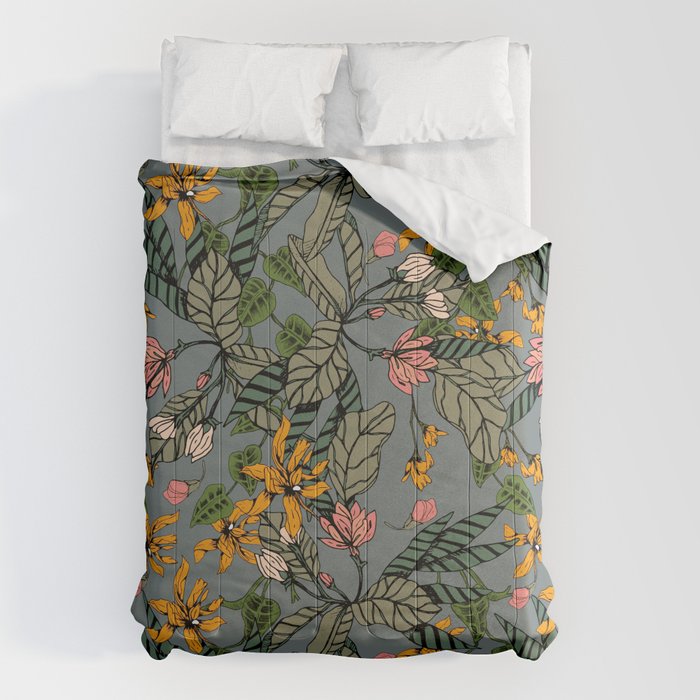 blooming flower botanical Comforter Gallery Image 6