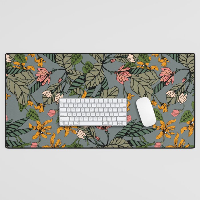 blooming flower botanical Desk Mat Gallery Image 1