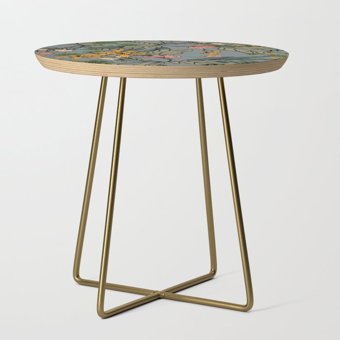 blooming flower botanical Side Table Gallery Image 1