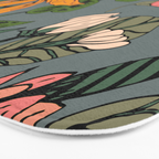 blooming flower botanical Bath Mat Gallery Image 3