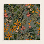 blooming flower botanical Wood Wall Art Gallery Image 1