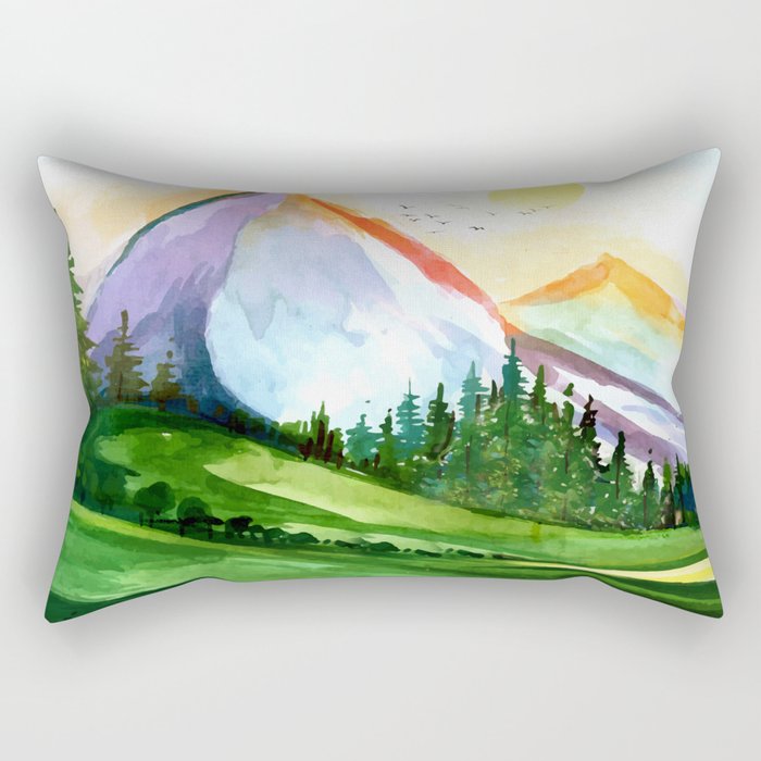 Colorful Landscape 4 Rectangular Pillow Gallery Image 2