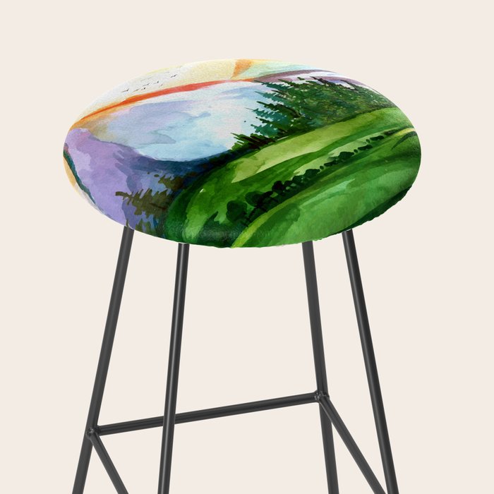 Colorful Landscape 4 Stool Gallery Image 2