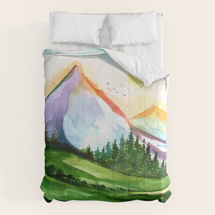 Colorful Landscape 4 Comforter Gallery Image 1