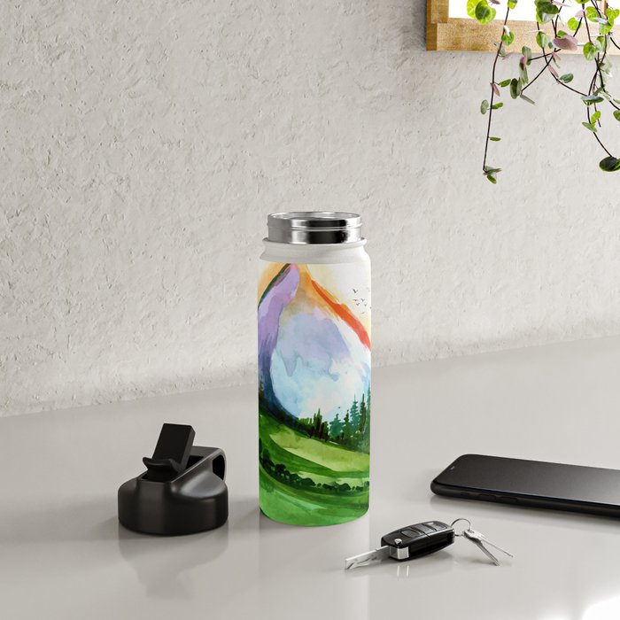 Colorful Landscape 4 Water Bottle Gallery Image 4