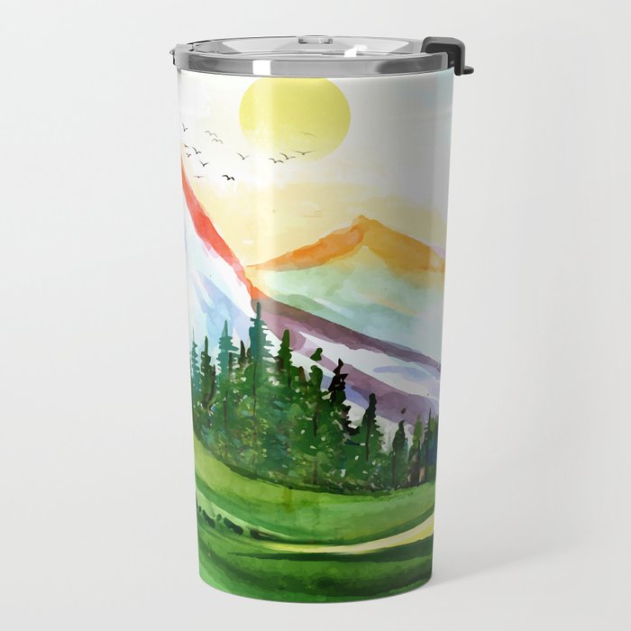 Colorful Landscape 4 Travel Mug Gallery Image 2