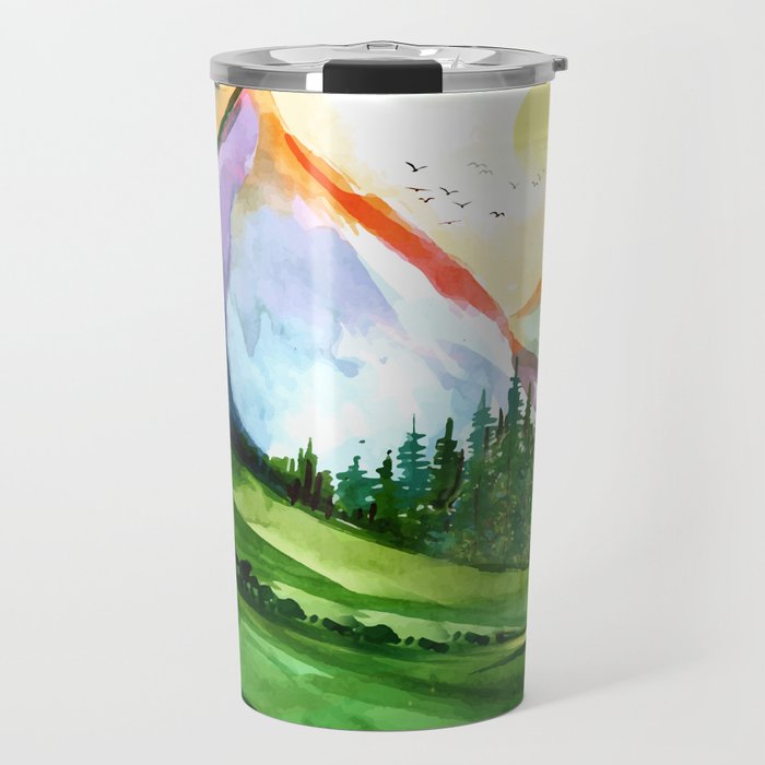 Colorful Landscape 4 Travel Mug Gallery Image 1