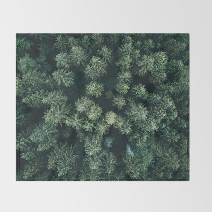 Forest from above - Landscape Photography Throw Blanket Gallery Image 2