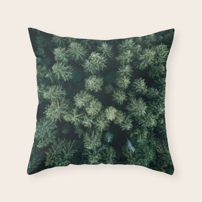 Forest from above - Landscape Photography Throw Pillow Gallery Image 6