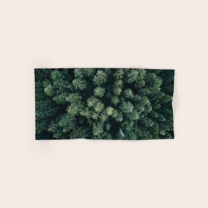 Forest from above - Landscape Photography Bath Towel Gallery Image 1