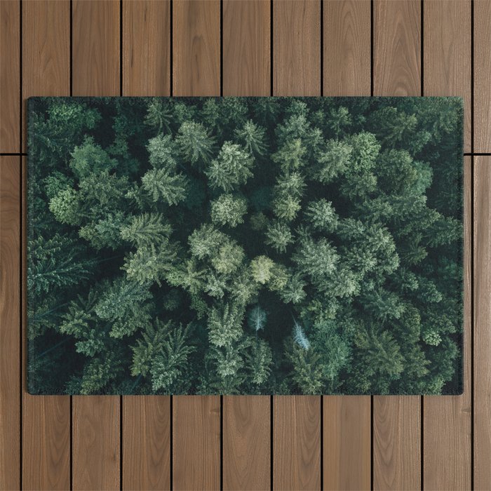 Forest from above - Landscape Photography Outdoor Rug Gallery Image 1