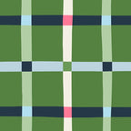 Windowpane Plaid Blue Pink on Green Coffee Mug Gallery Image 2