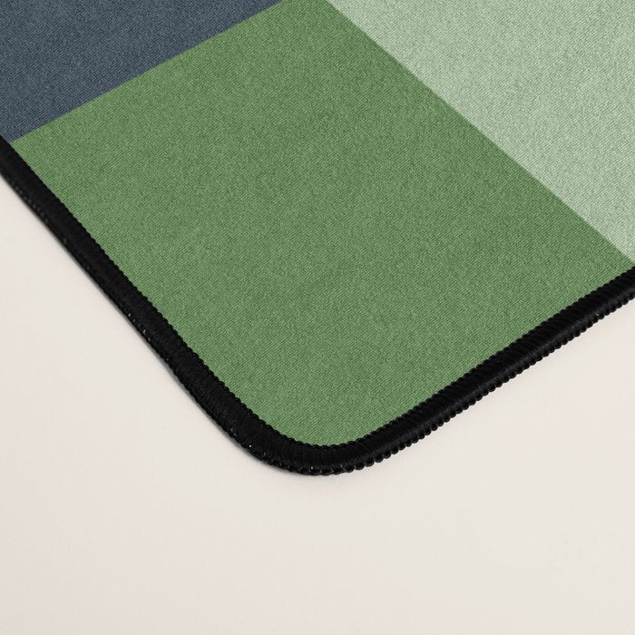 Windowpane Plaid Blue Pink on Green Desk Mat Gallery Image 4