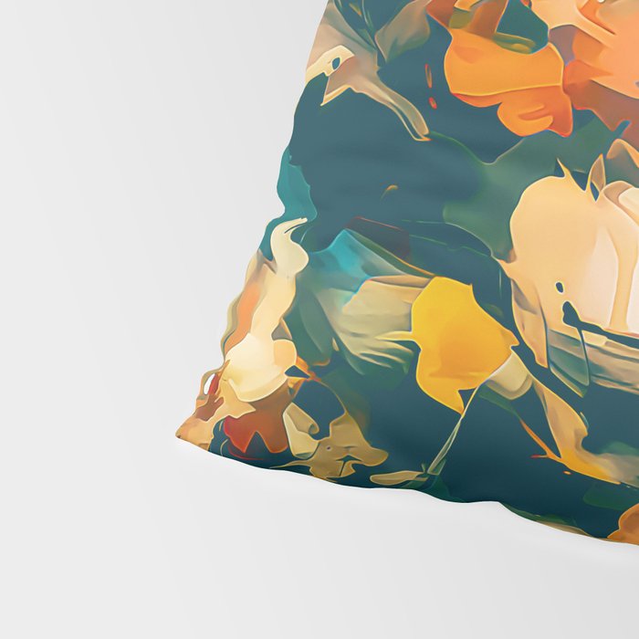 Abstract Floral Splashes Pillow Sham Gallery Image 4