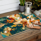 Abstract Floral Splashes Outdoor Rug Gallery Image 2