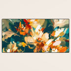 Abstract Floral Splashes Desk Mat Gallery Image 3