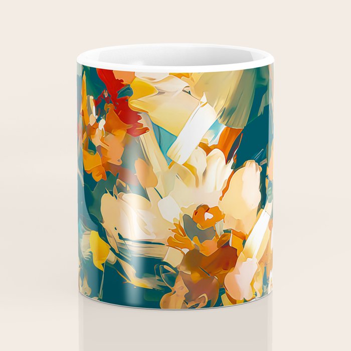 Abstract Floral Splashes Coffee Mug Gallery Image 4
