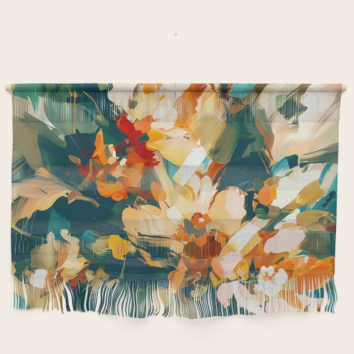 Abstract Floral Splashes Wall Hanging Gallery Image 1