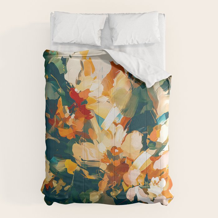Abstract Floral Splashes Comforter Gallery Image 1