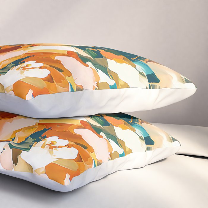 Abstract Floral Splashes Pillow Sham Gallery Image 3