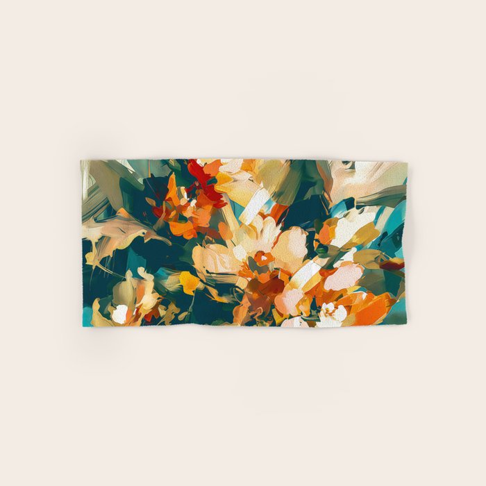 Abstract Floral Splashes Bath Towel Gallery Image 1