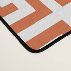 Burnt Orange and White Greek Key Pattern Desk Mat Gallery Image 4
