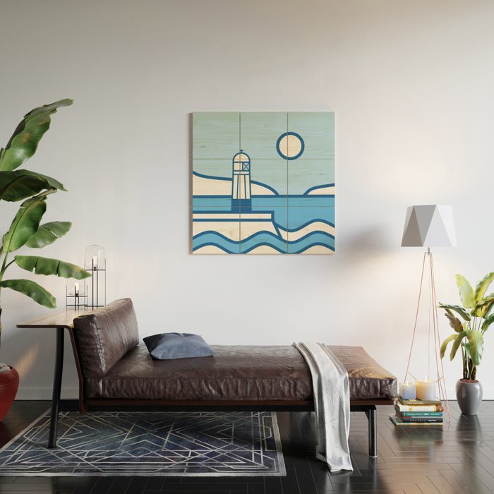 The Lighthouse Wood Wall Art Gallery Image 2