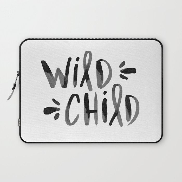 Wild Child - Black Laptop Sleeve Gallery Image 1