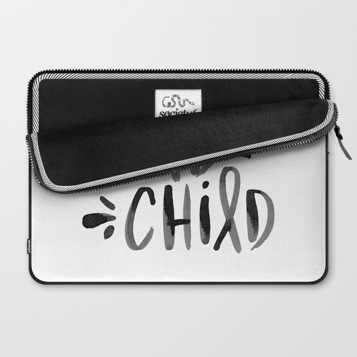 Wild Child - Black Laptop Sleeve Gallery Image 2