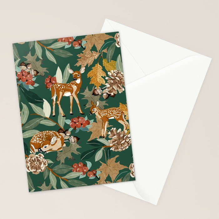 Deer in the autumn nature 22 Stationery Card Gallery Image 2