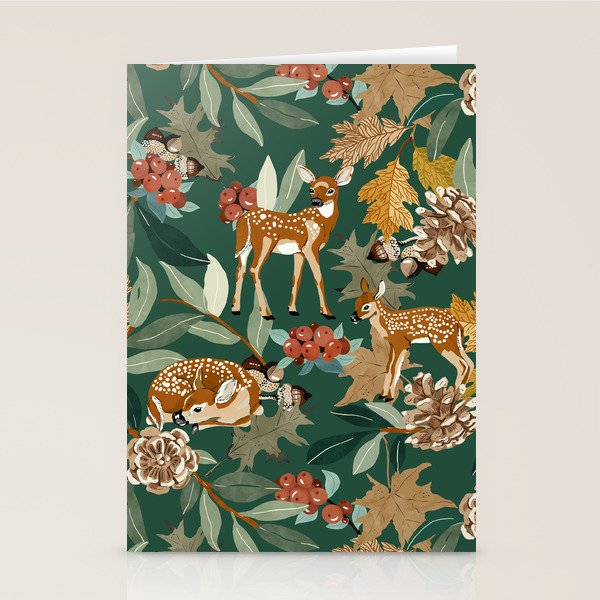 Deer in the autumn nature 22 Stationery Card Gallery Image 2