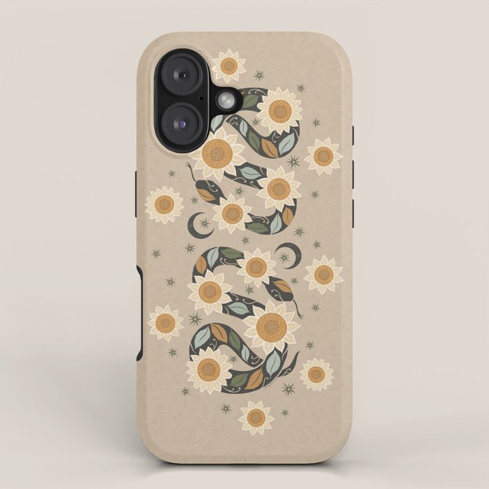Snake and Sunflowers - Harvest Colors iPhone Case Gallery Image 1