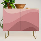 Abstract Color Waves - Pink Tones Credenza Gallery Image 1