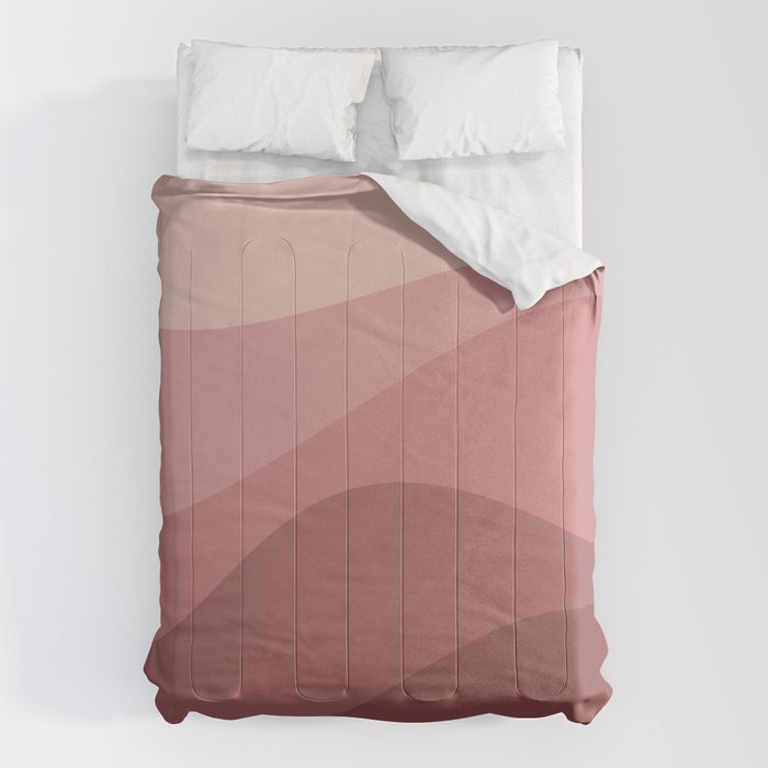 Abstract Color Waves - Pink Tones Comforter Gallery Image 1