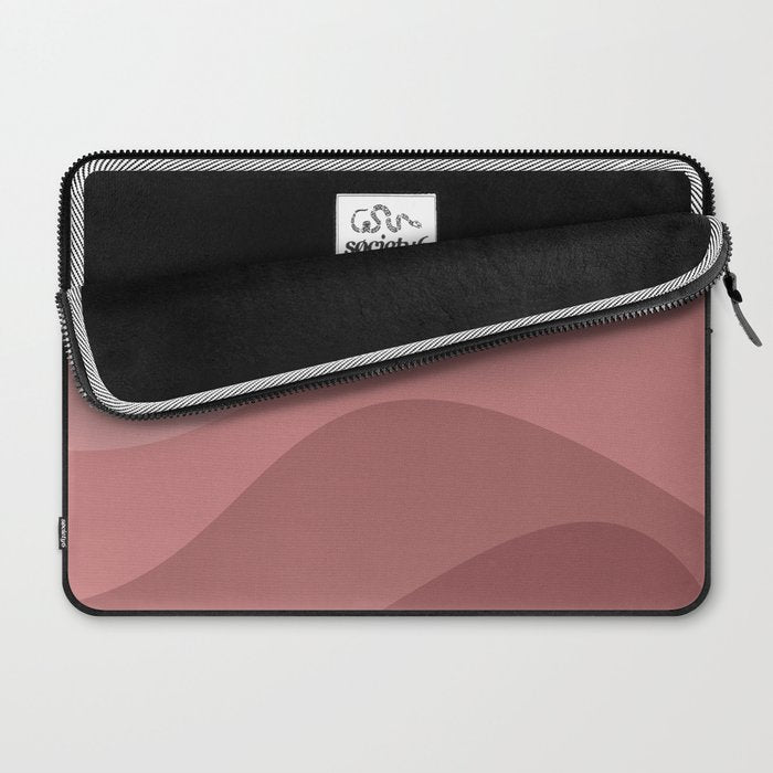 Abstract Color Waves - Pink Tones Laptop Sleeve Gallery Image 2