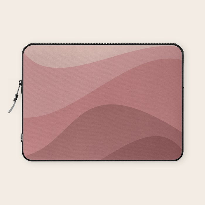 Abstract Color Waves - Pink Tones Laptop Sleeve Gallery Image 1