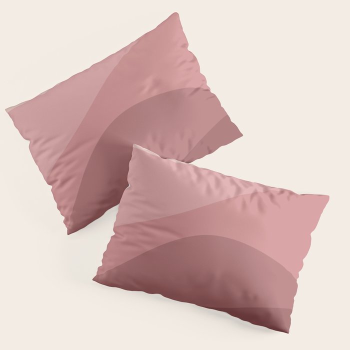 Abstract Color Waves - Pink Tones Pillow Sham Gallery Image 3
