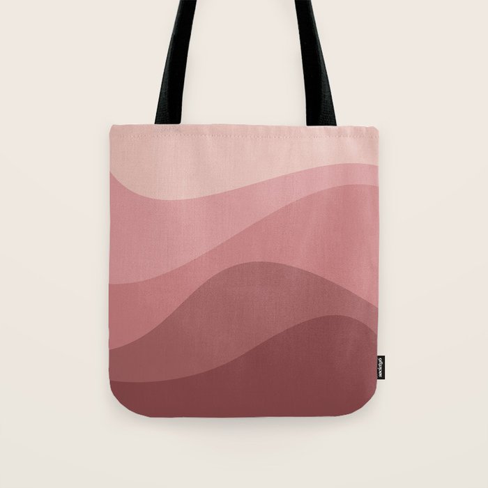 Abstract Color Waves - Pink Tones Tote Bag Gallery Image 1