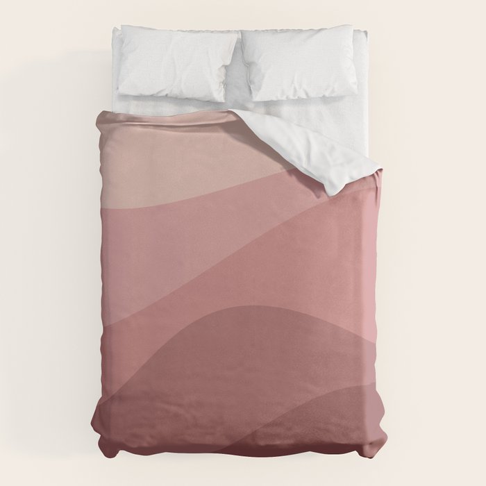 Abstract Color Waves - Pink Tones Duvet Cover Gallery Image 6