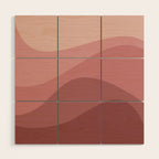 Abstract Color Waves - Pink Tones Wood Wall Art Gallery Image 1