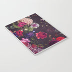 Astro Garden - Space, Stars, Purple, Red, Pink, Blossom, Vibrant, Flower Garden Notebook Gallery Image 3