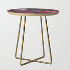 Astro Garden - Space, Stars, Purple, Red, Pink, Blossom, Vibrant, Flower Garden Side Table Gallery Image 1