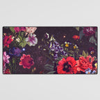 Astro Garden - Space, Stars, Purple, Red, Pink, Blossom, Vibrant, Flower Garden Desk Mat Gallery Image 3