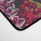 Astro Garden - Space, Stars, Purple, Red, Pink, Blossom, Vibrant, Flower Garden Desk Mat Gallery Image 4