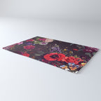 Astro Garden - Space, Stars, Purple, Red, Pink, Blossom, Vibrant, Flower Garden Rug Gallery Image 3