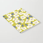 Bold flowers in my garden on yellow green Notebook Gallery Image 2