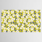 Bold flowers in my garden on yellow green Tablecloth Gallery Image 2
