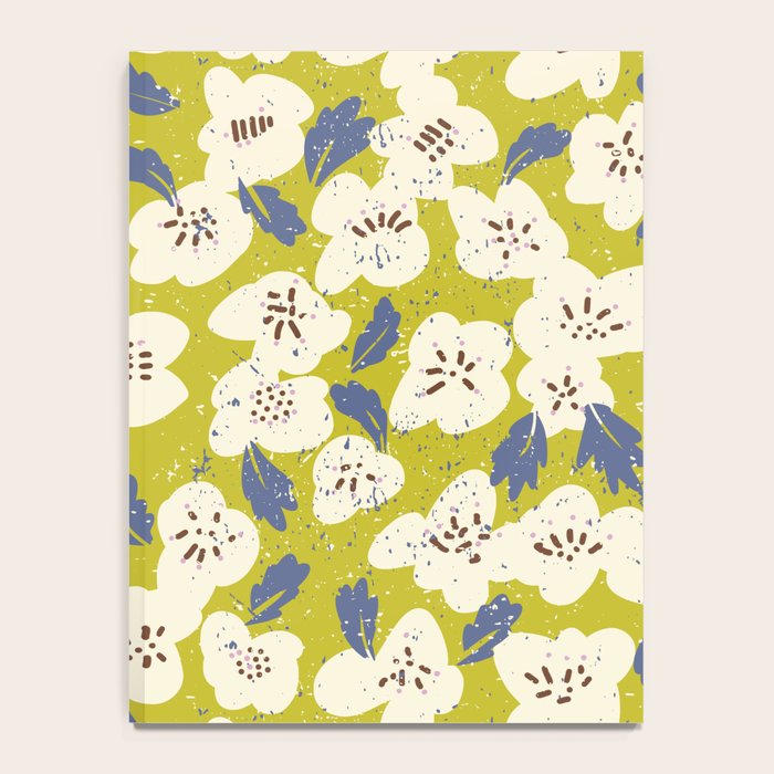 Bold flowers in my garden on yellow green Notebook Gallery Image 4