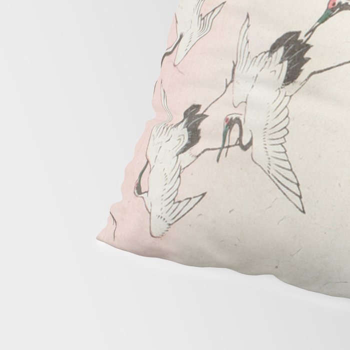 Hiroshige Cranes Flying over Waves  Pillow Sham Gallery Image 4