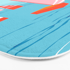 Quepasa - memphis throwback retro minimal modern neon boating yacht club sailing summer sport Bath Mat Gallery Image 3